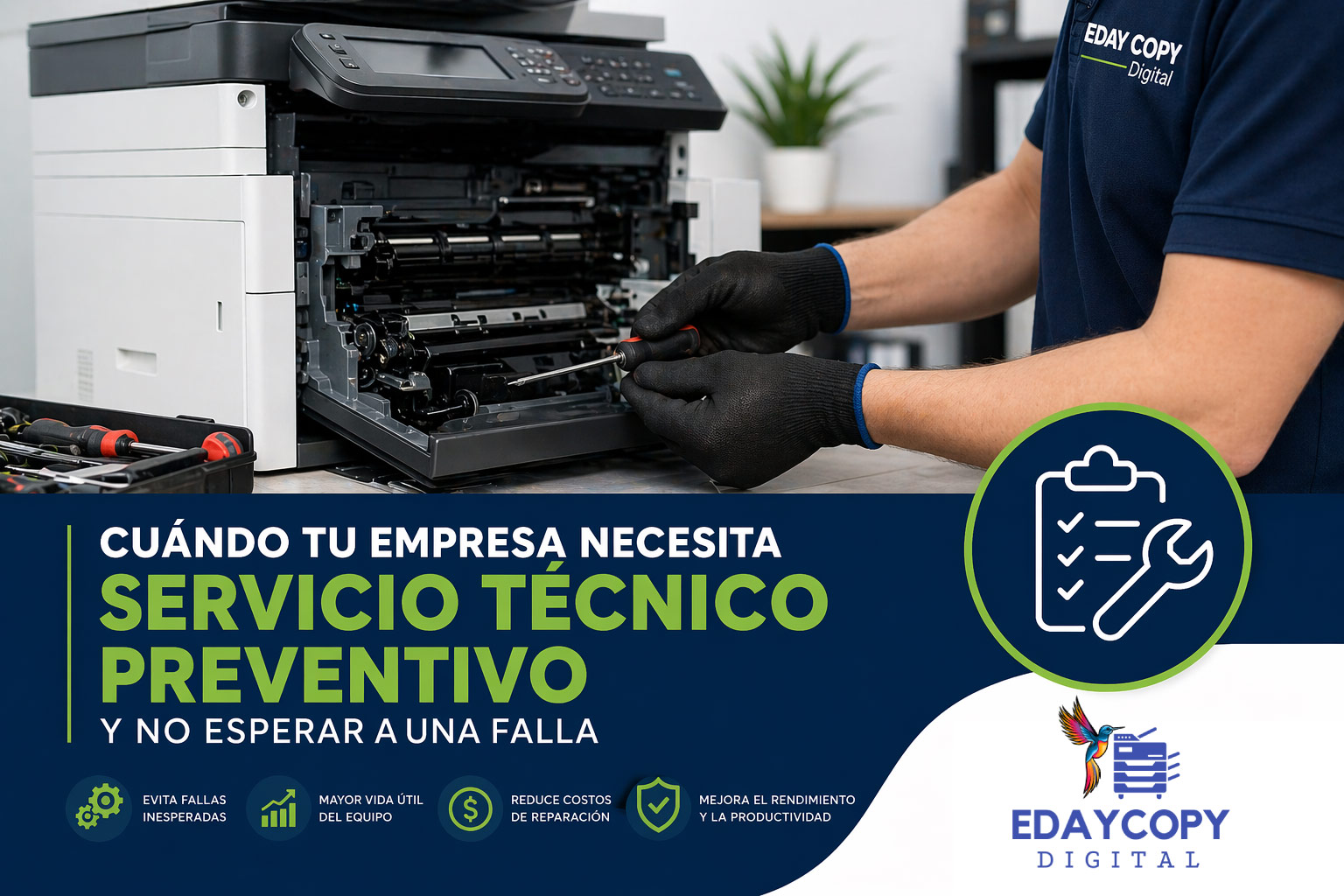 Servicio técnico preventivo para impresoras y fotocopiadoras empresariales