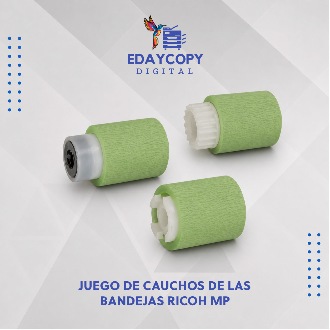 JUEGO DE CAUCHOS DE LAS BANDEJAS RICOH MP 2554/2555/3054/3055/4054/4055/5054/5055/6054/6555 GENÉRICO